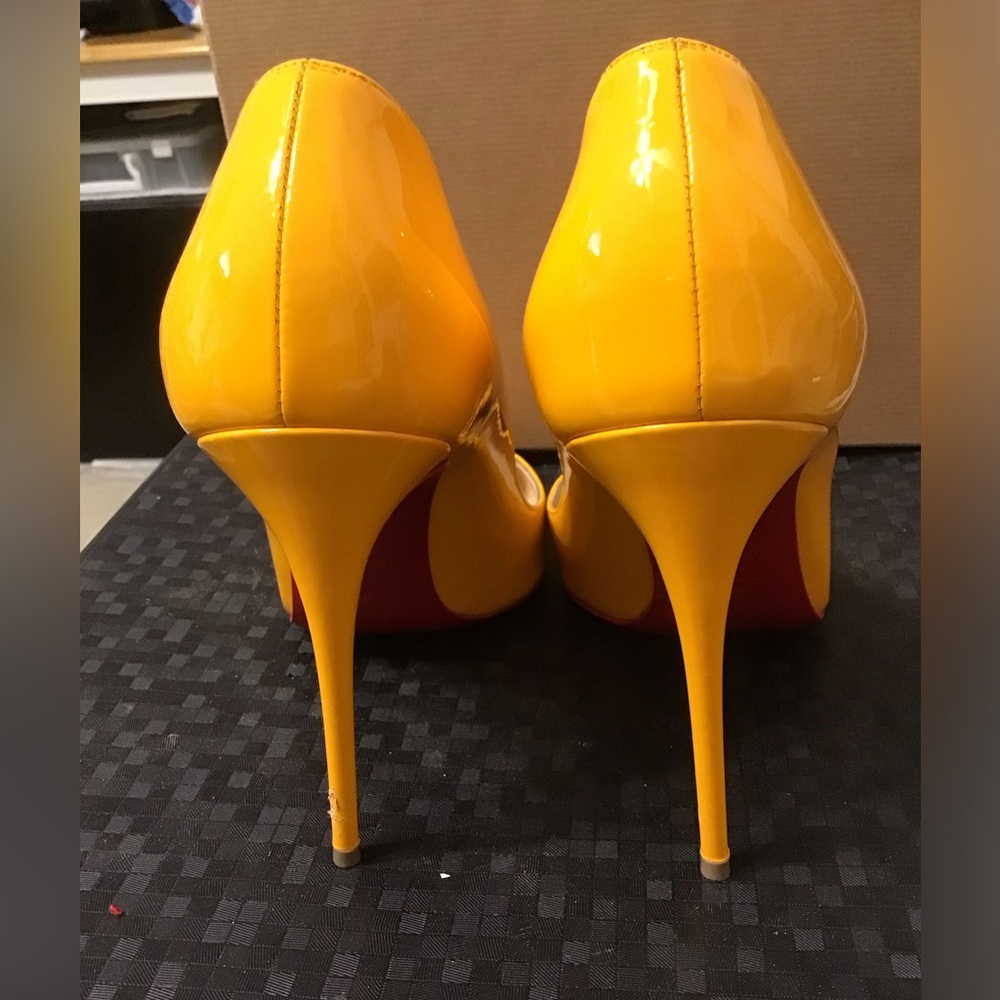 Christian Louboutin Yellow Pigalle Size 9.5 - Picture 2 of 11